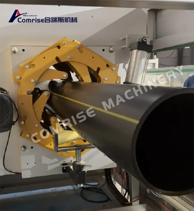Uji coba mesin pipa HDPE 200-500mm rampung kanggo kepuasan pelanggan