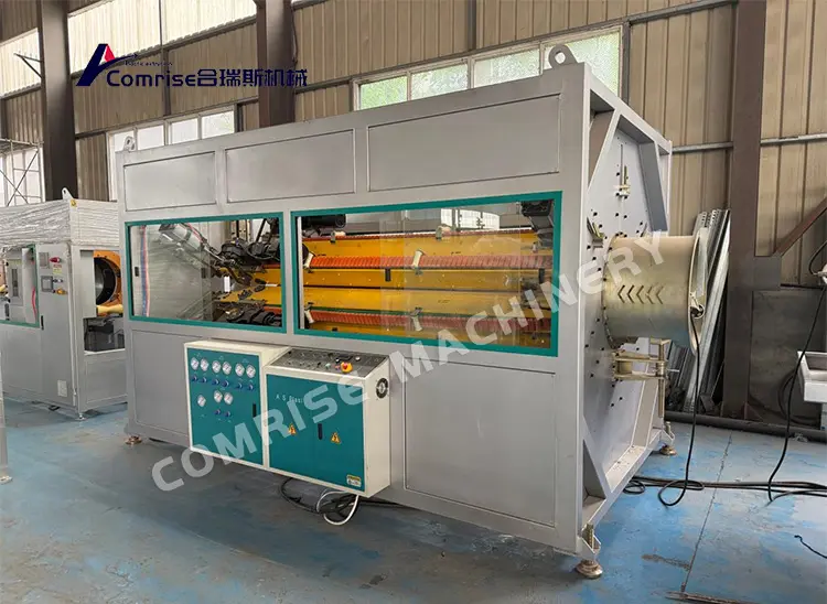 Jalur produksi pipa PE 200-450mm wis kasil diuji lan dikirim menyang pelanggan ing Timur Tengah
